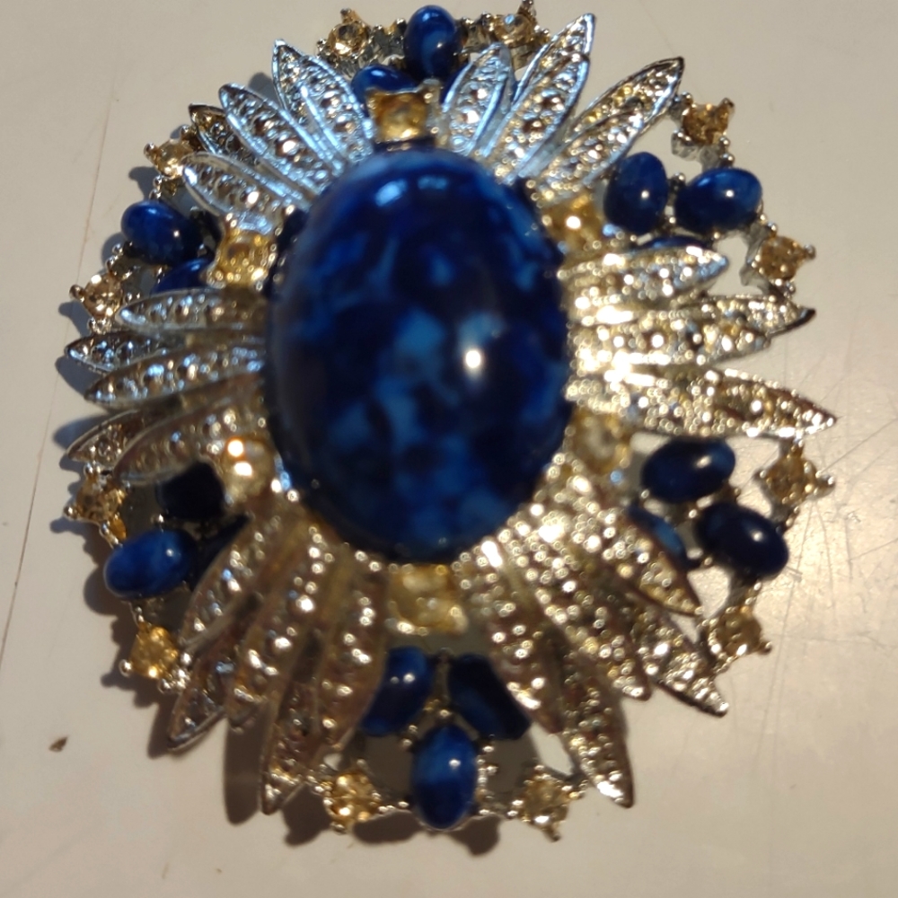Blue brooch